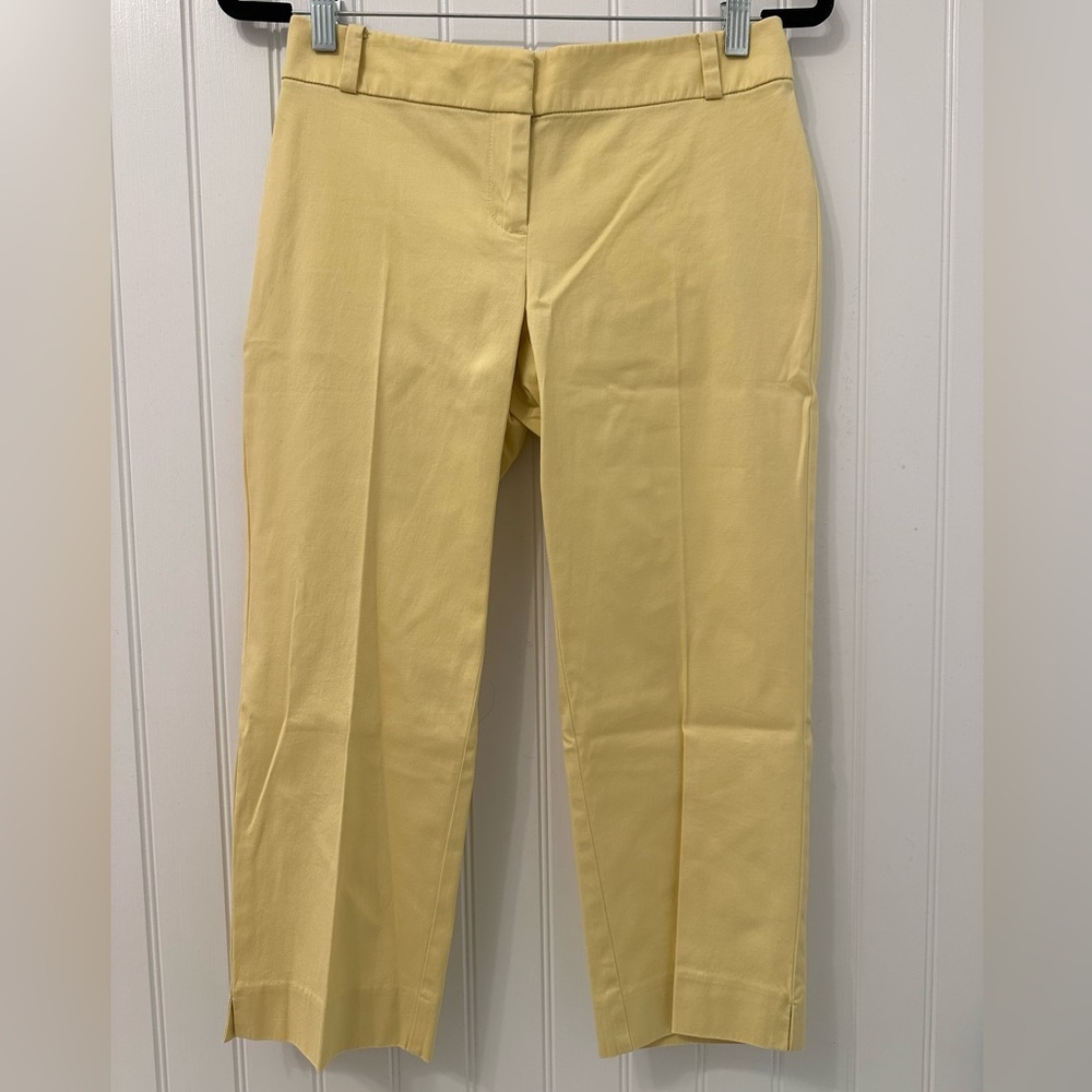 Talbots pastel yellow pants, size 2P